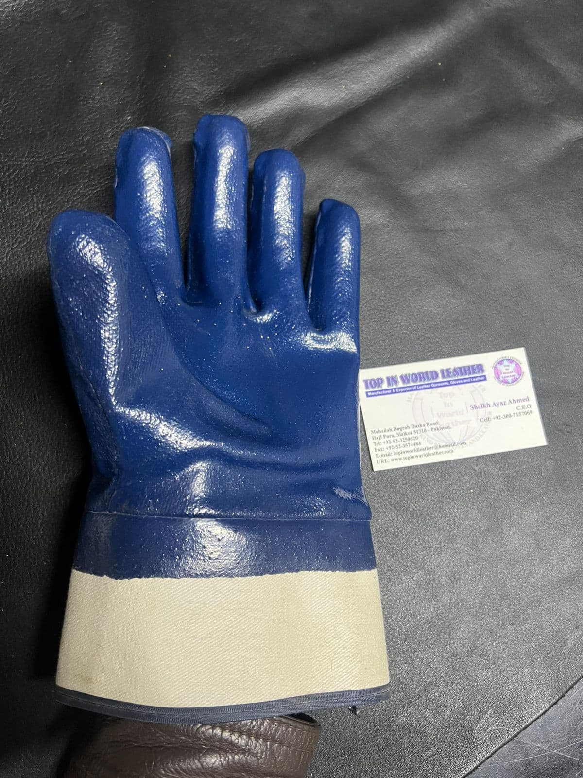 Blue Coated Work Glove